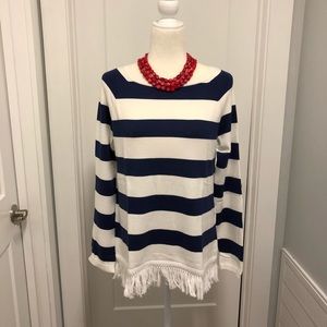 NWT Sail to Sable Fringe Sweater